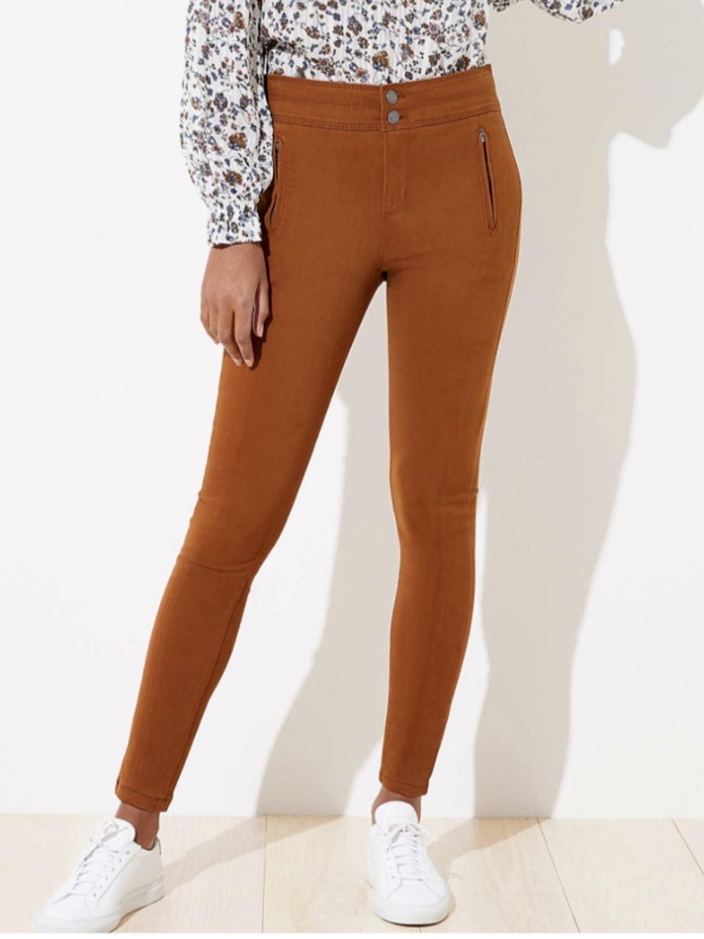 Ann Taylor Loft Mid Rise Ponte Stretchy Skinny Pants Sz 8